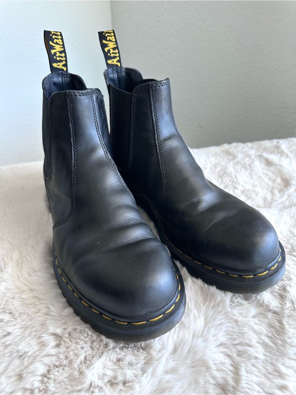 Dr. Martens 2976 Bex Black Leather Chelsea Boots Platform Men’s 11